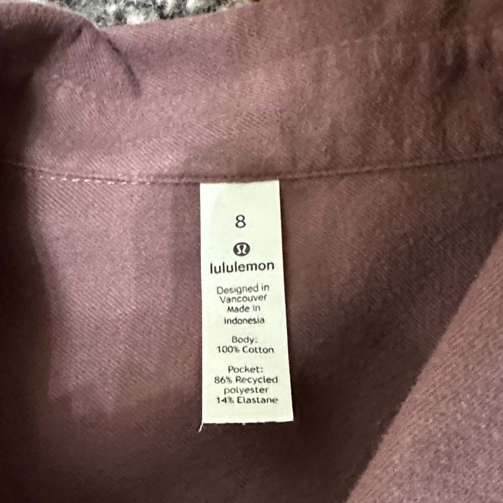 Lululemon Athletica Plum Button-Down Flannel Shirt - Picture 9 of 12